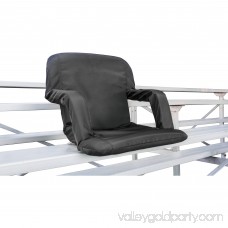 Cascade Mountain Tech Portable Reclining Stadium Seat, Black 556623278